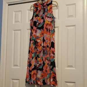 Donna Ricco Multicolor Floral Midi Dress